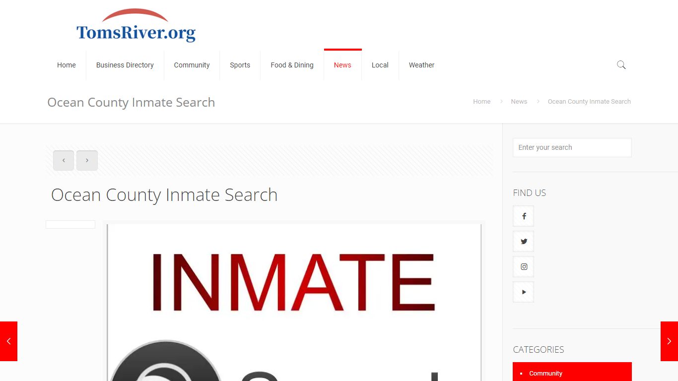 Ocean County Inmate Search - TomsRiver.org